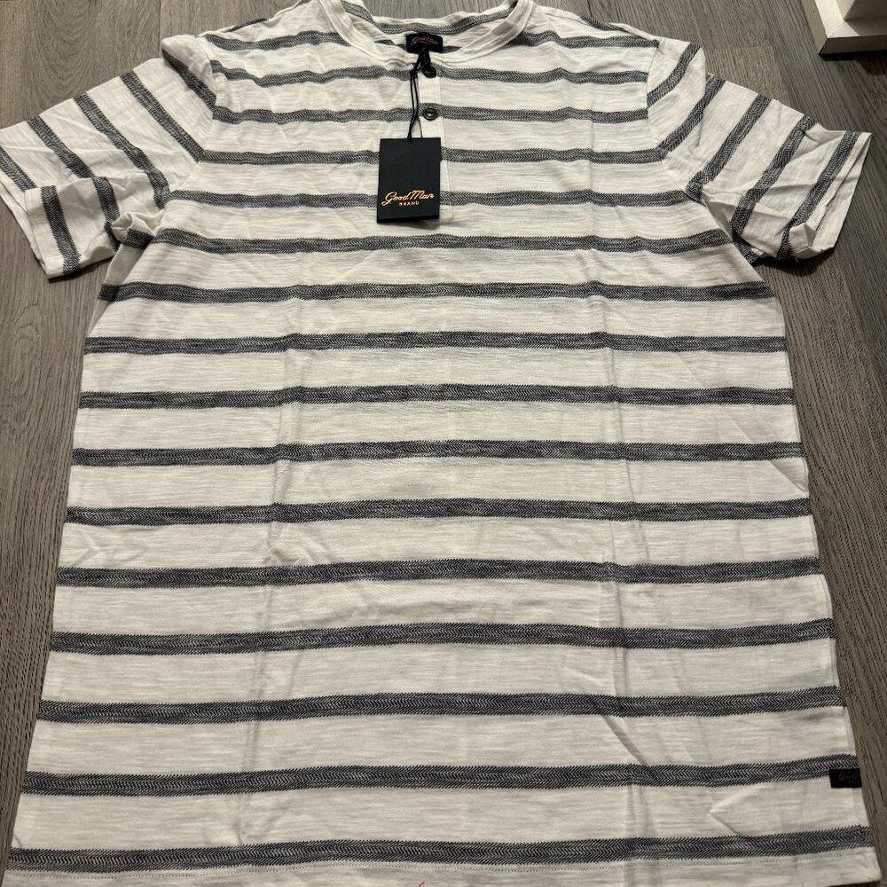 Good Man Brand Men's Short Sleeve Quarter-Button Up Tee